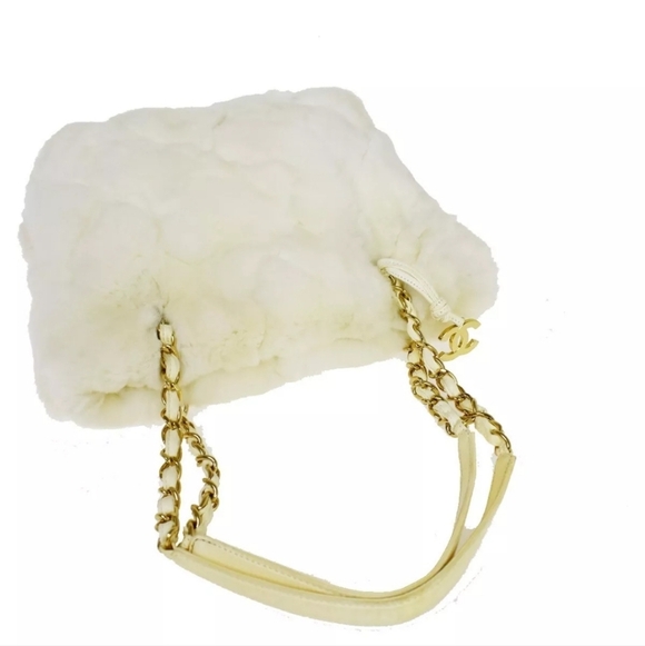 CHANEL 🔥Rare🔥 Leather Lined Fur Harlequin Tote Bag, Gorgeous! - Picture 6 of 16